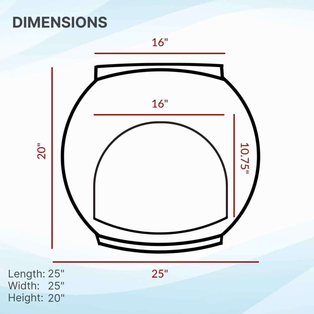 Igloo Cat Bed dimensions