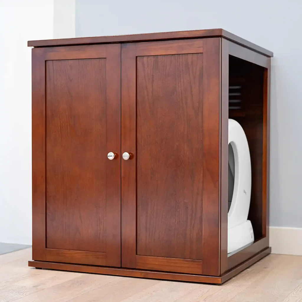Refined Self Cleaning Litter Box Mahogany